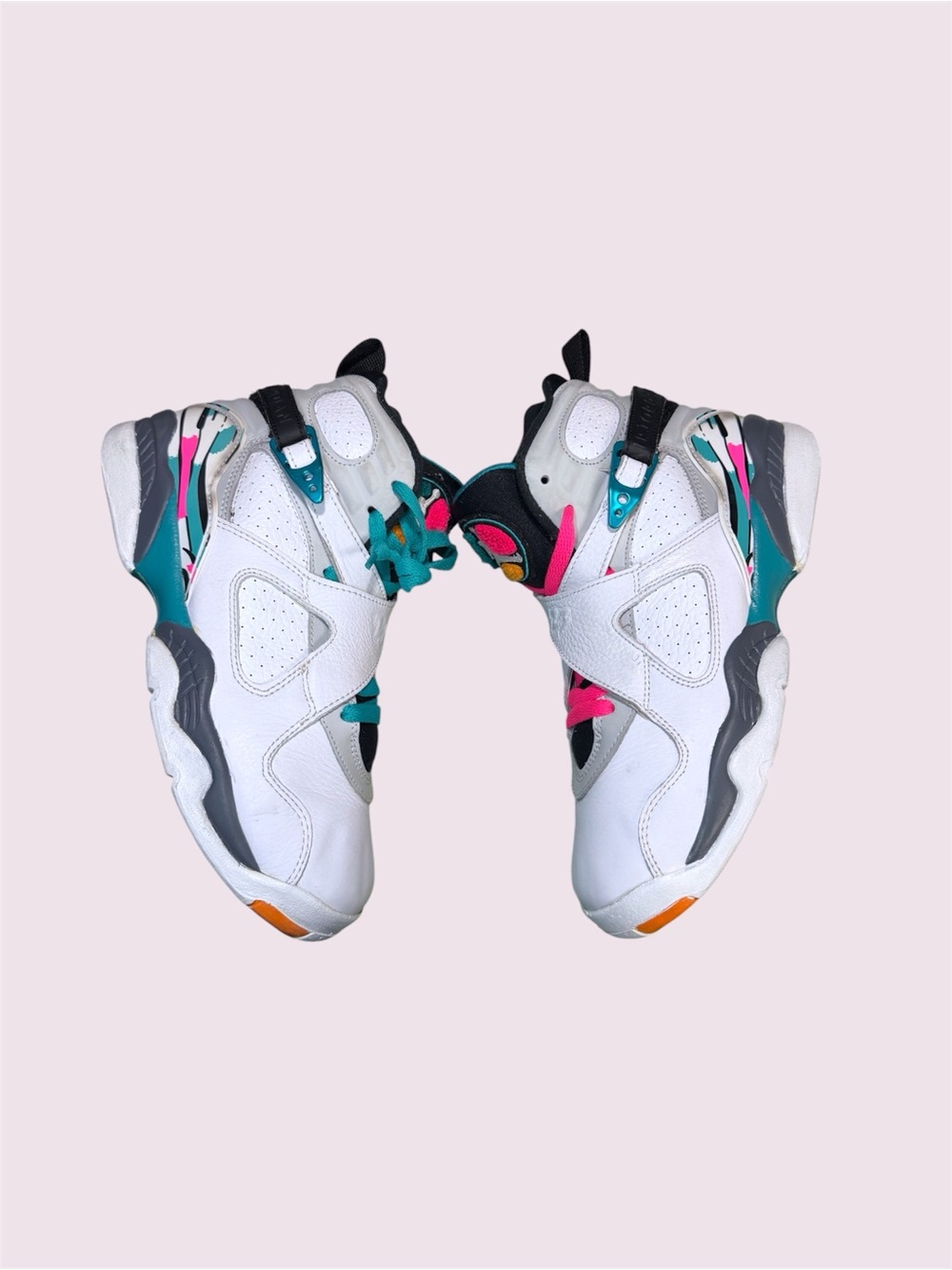 Nike Air Jordan 8 VIII Retro Turbo Green South Beach Size 6y. 305368-113